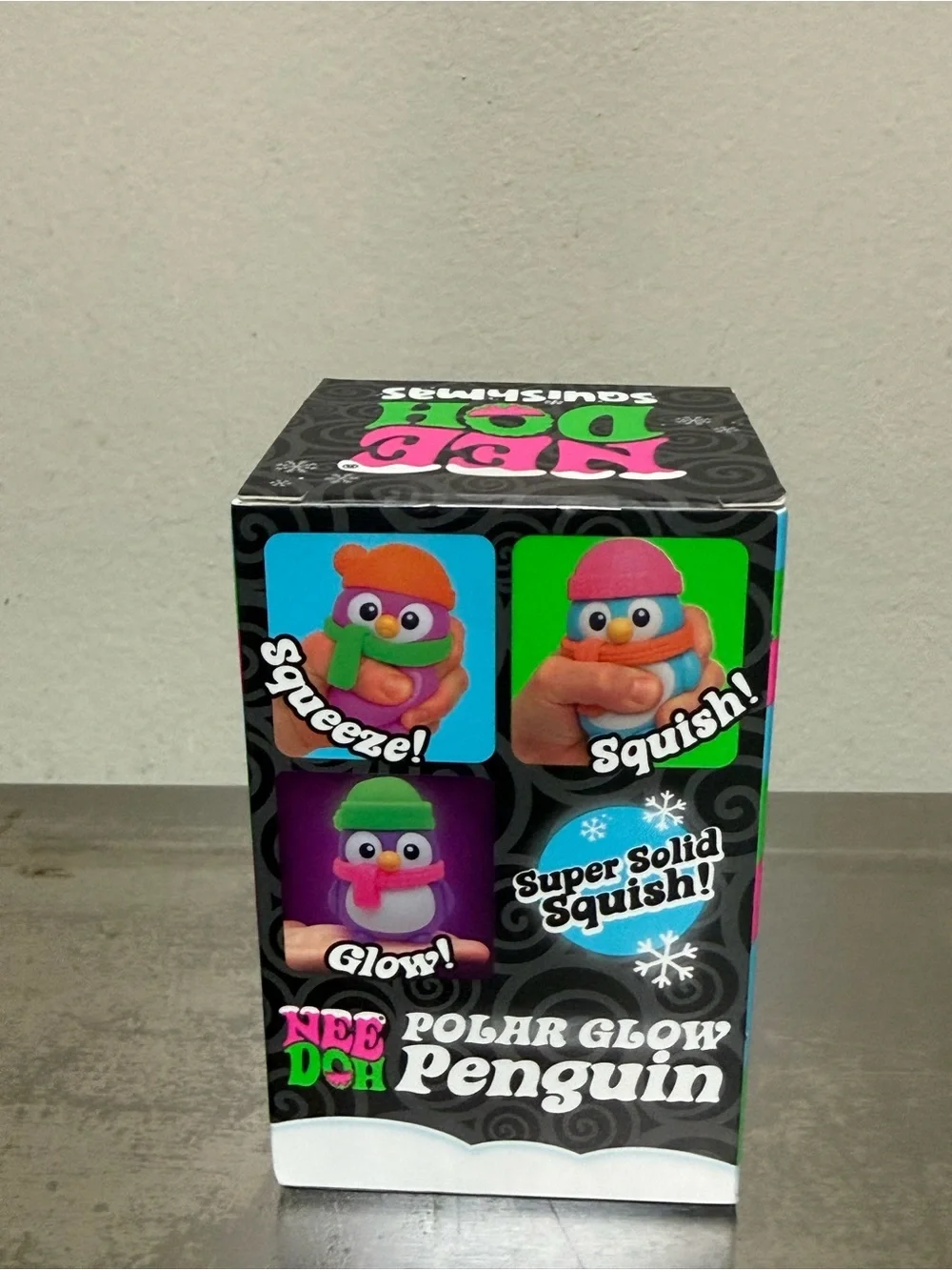 NEE DOH Polar Glow Penguin Squishy Toy - PINK